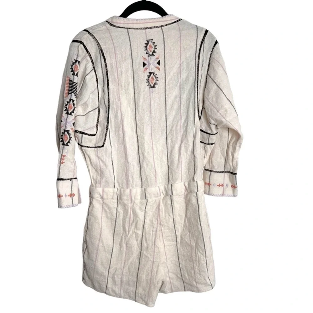 Free People Baja Aztec Embroidered Boho
Long Sleeve Romper EC SZXS/TP - Picture 5 of 10